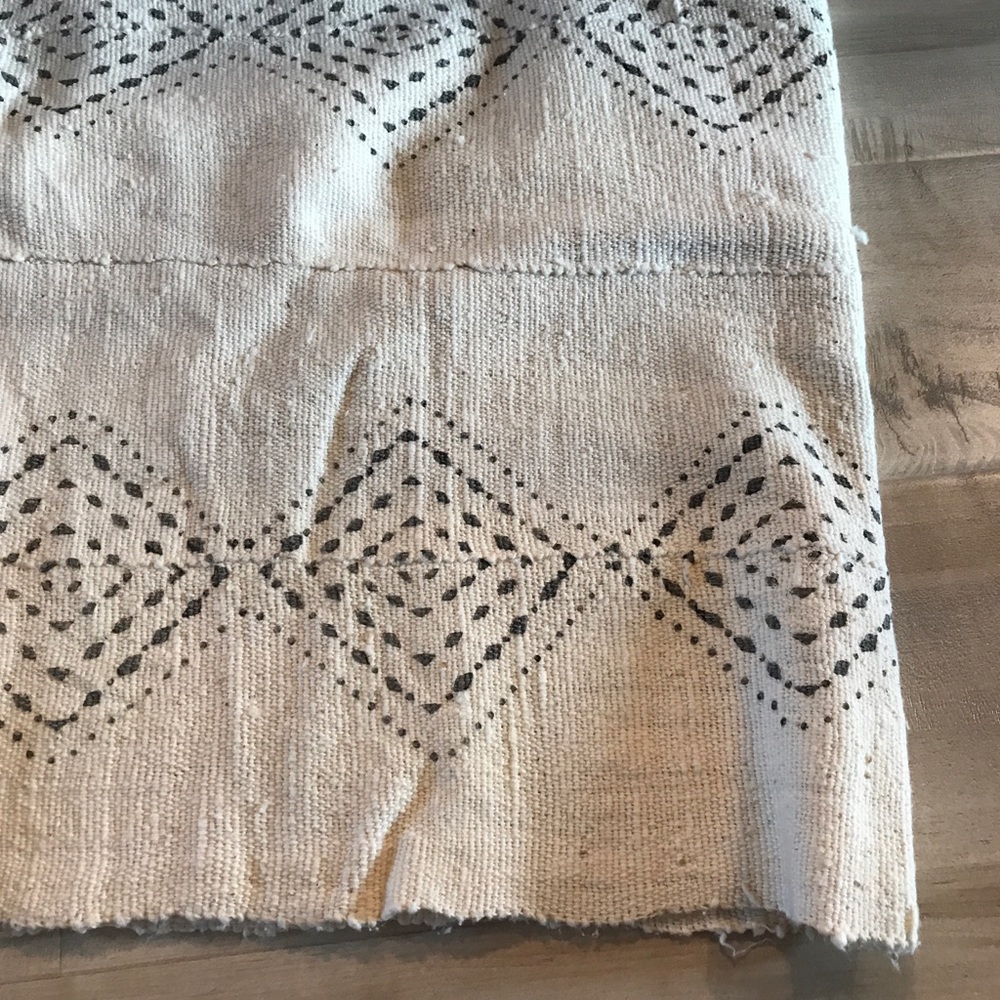Grey and white mudcloth - blanket fabric